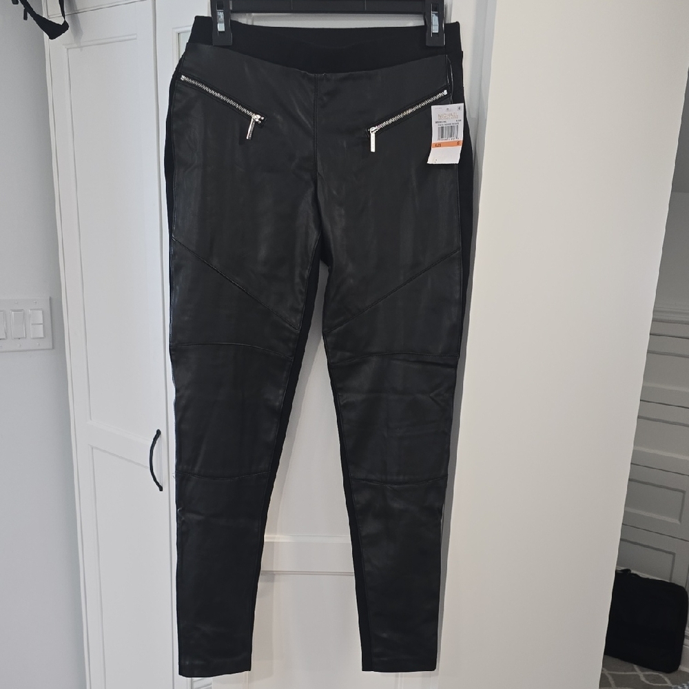 Michael Kors Women's Faux Leather Leggings Size M